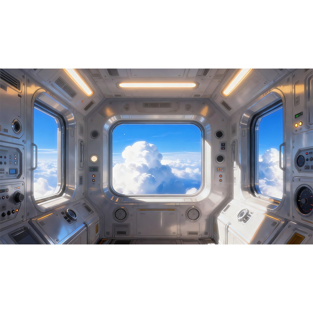 【動く背景・配信素材】スペースキャビン_Space Cabin