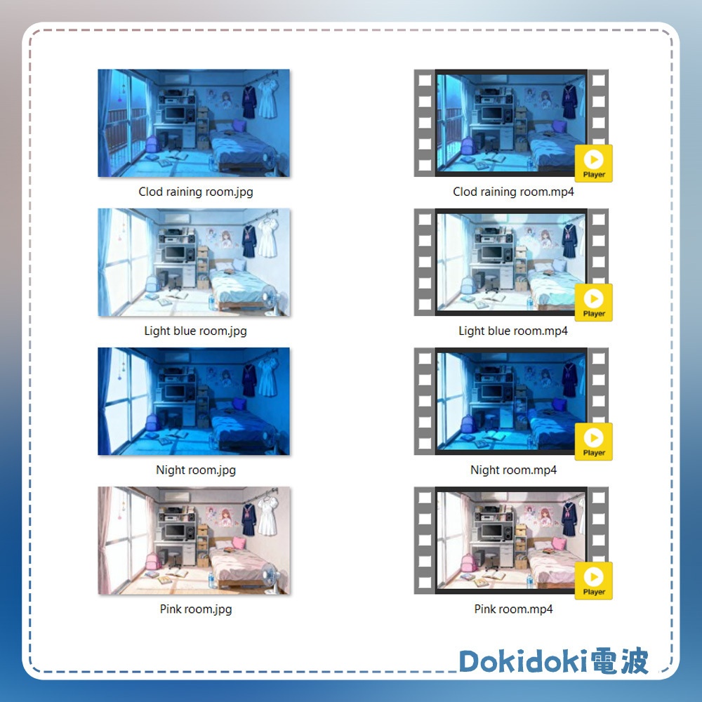 【動く背景・配信素材】おたくのへや_Homebody Girl’s Room