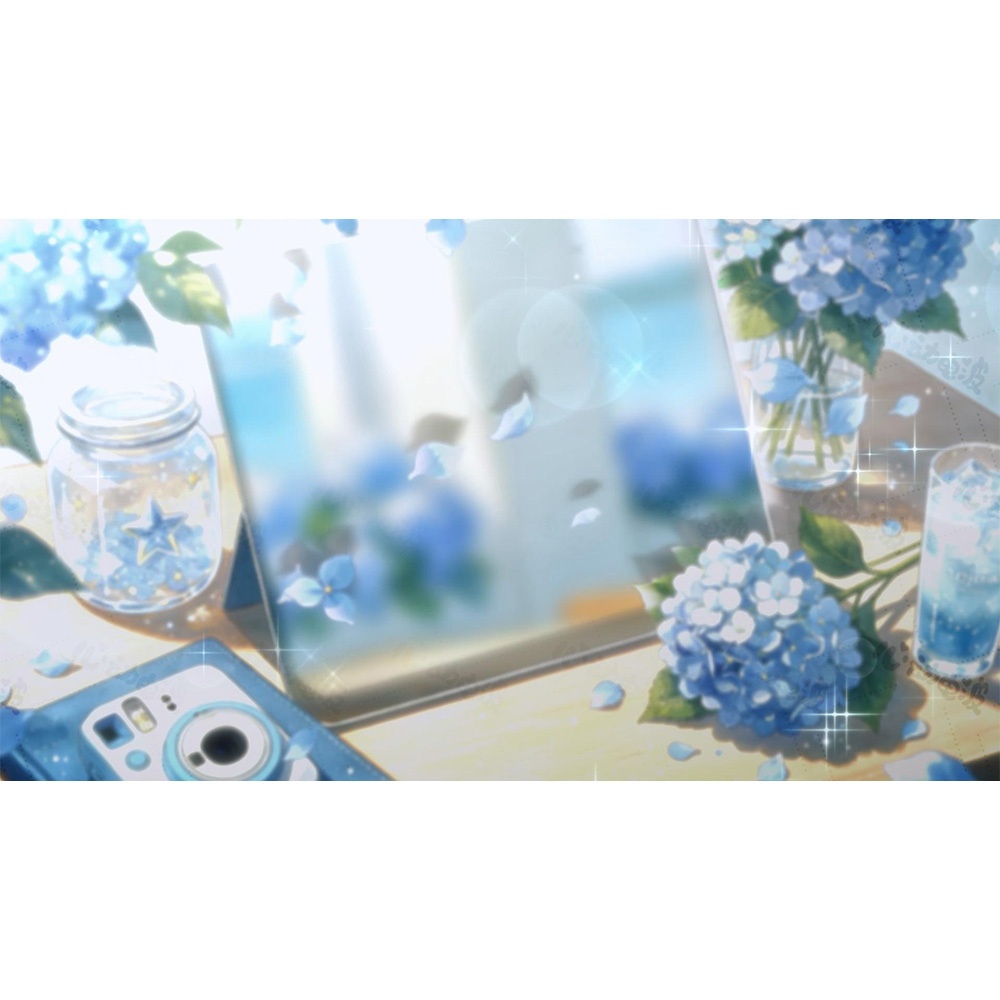 【動く前景・配信素材・Shoost】メモリーミラーあお_Memory Mirror - Blue