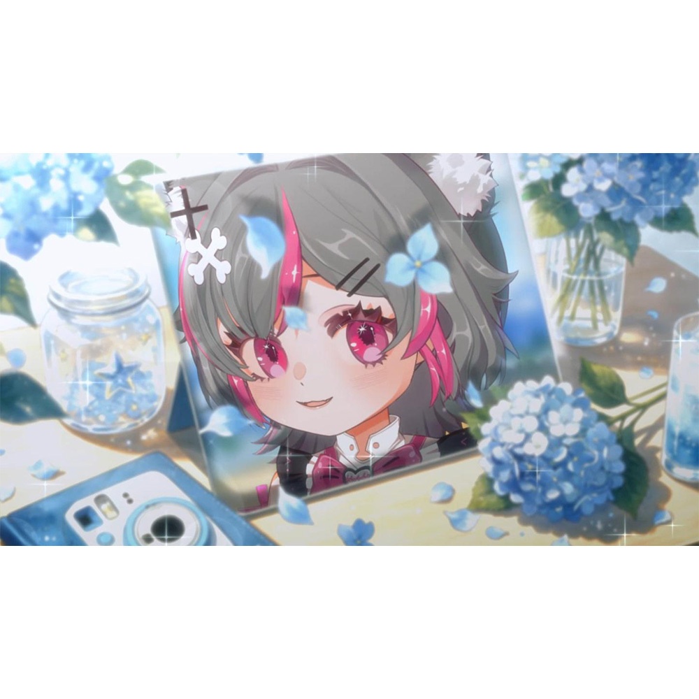 【動く前景・配信素材・Shoost】メモリーミラーあお_Memory Mirror - Blue