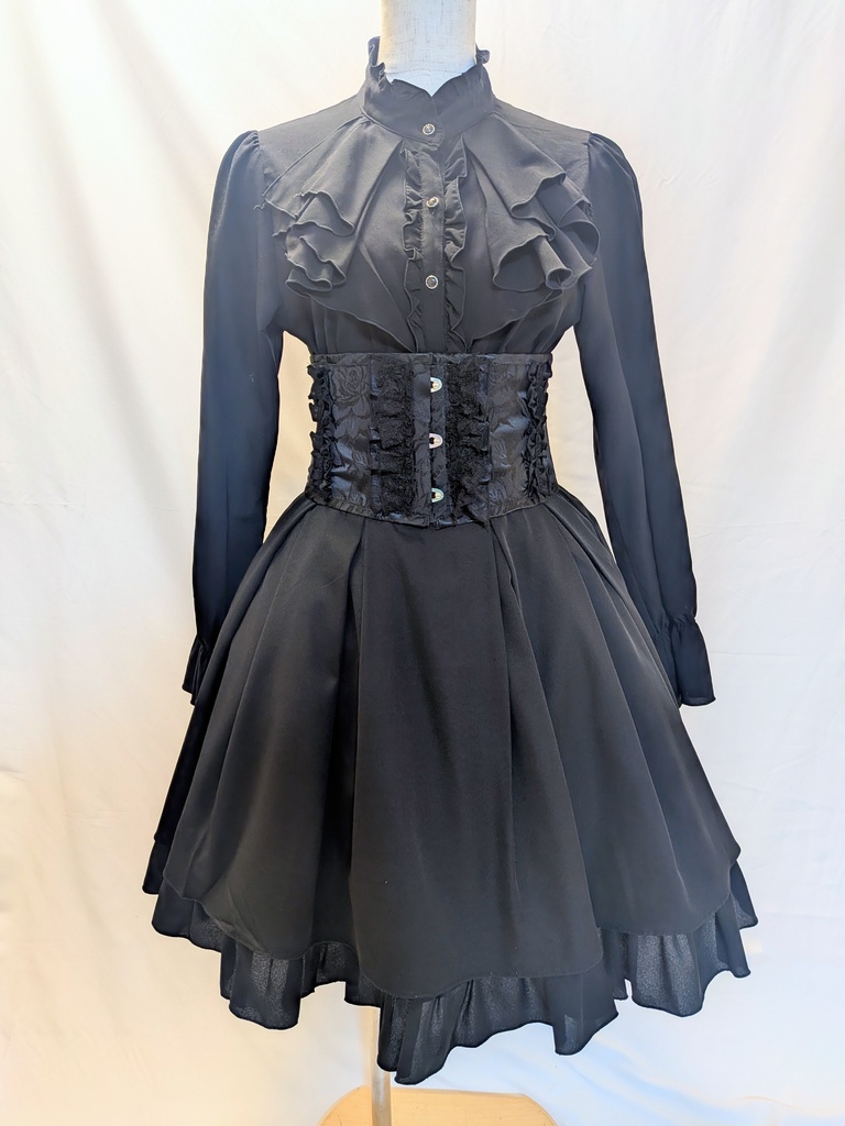 黒ショートコルセットベルト