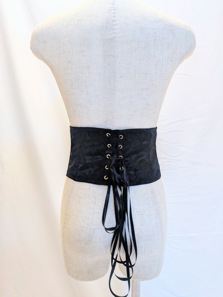 黒ショートコルセットベルト