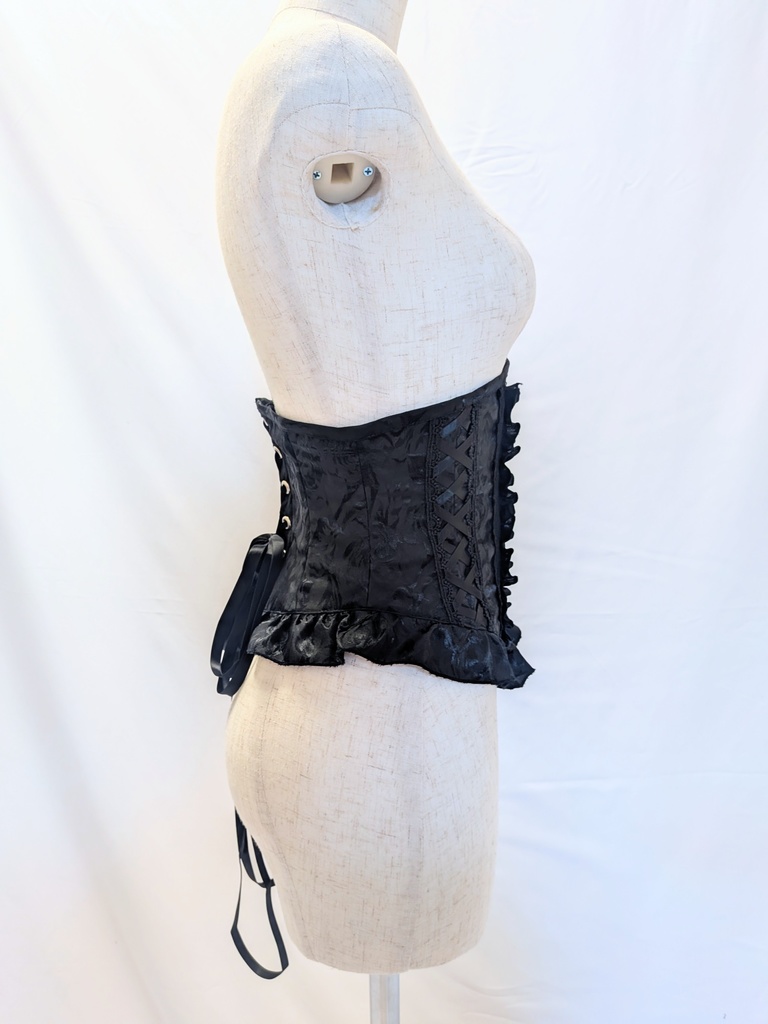 黒ロングフリルコルセット