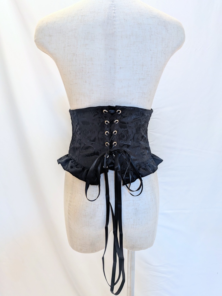 黒ロングフリルコルセット