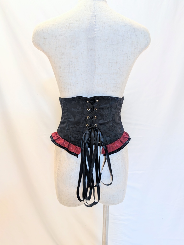 赤黒ロングフリルコルセット