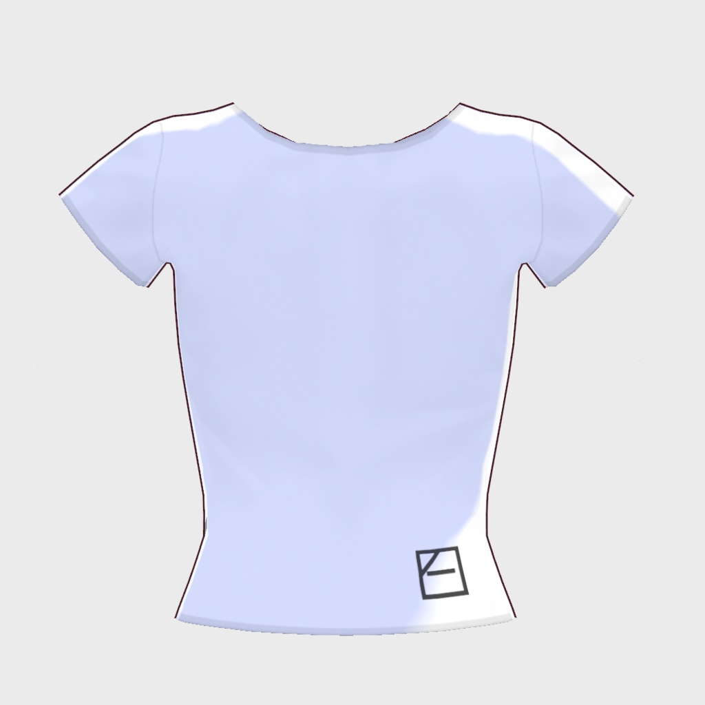 旧洗濯表示「日陰で平干し」シャツ【VRoid用衣装】