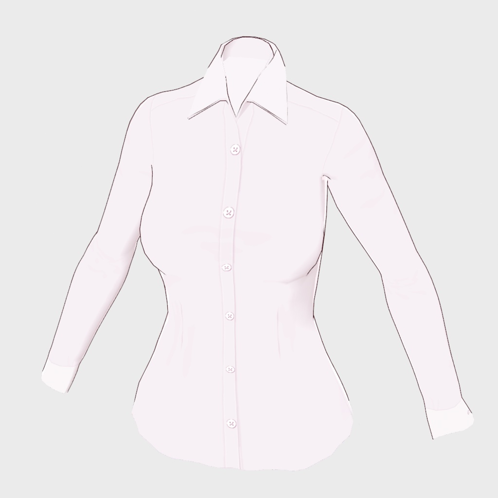 インナー用襟付きワイシャツ【VRoid用衣装】