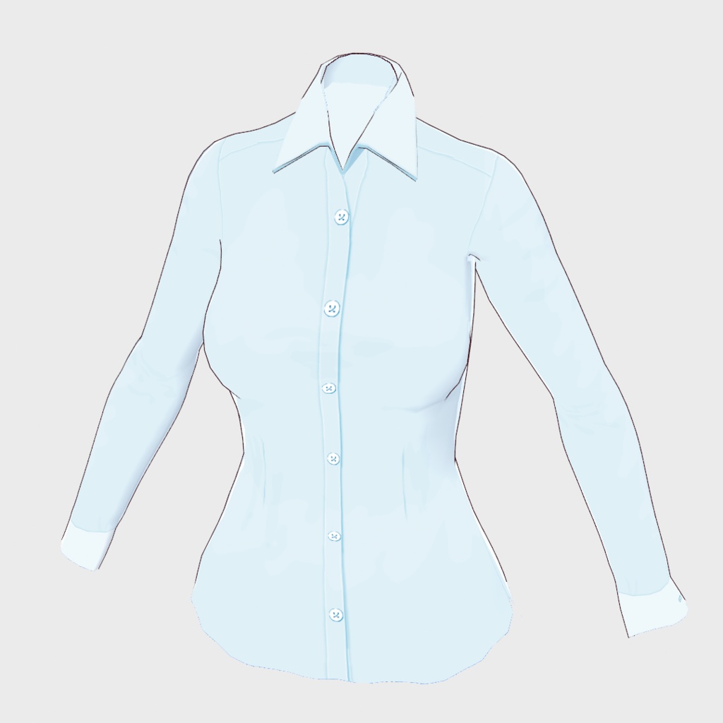 インナー用襟付きワイシャツ【VRoid用衣装】