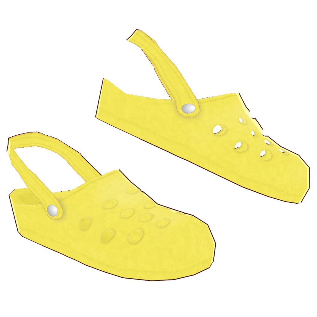 カラフルなサンダル【VRoid用衣装】