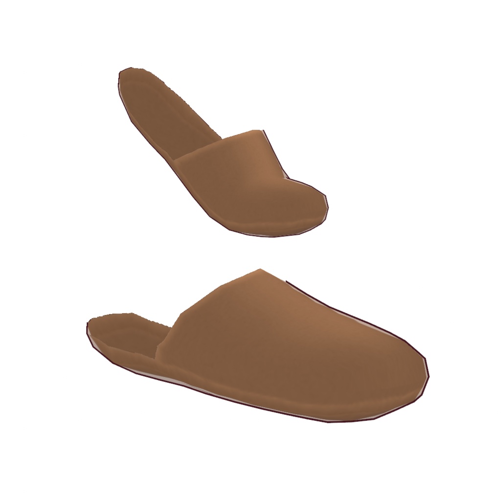 来客用・御手洗・カラー無地スリッパ【VRoid用衣装】