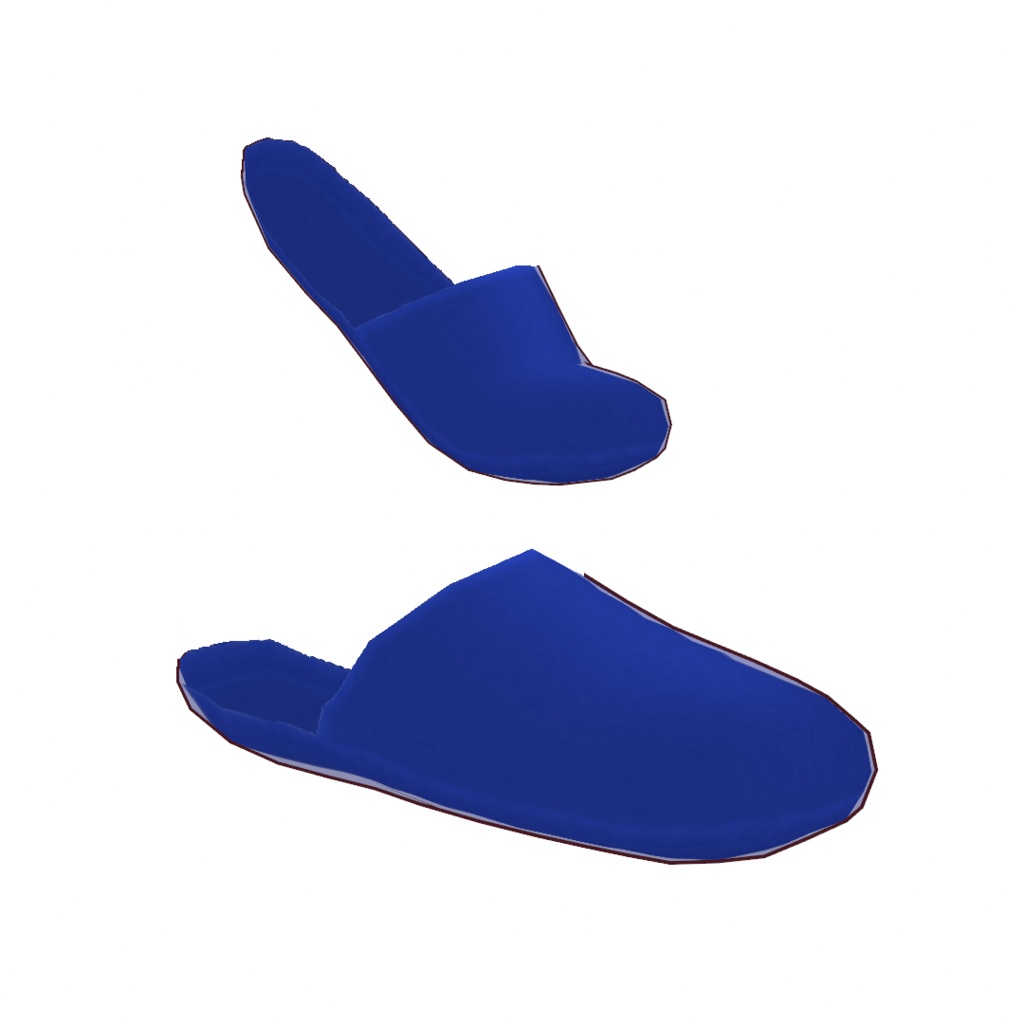 来客用・御手洗・カラー無地スリッパ【VRoid用衣装】