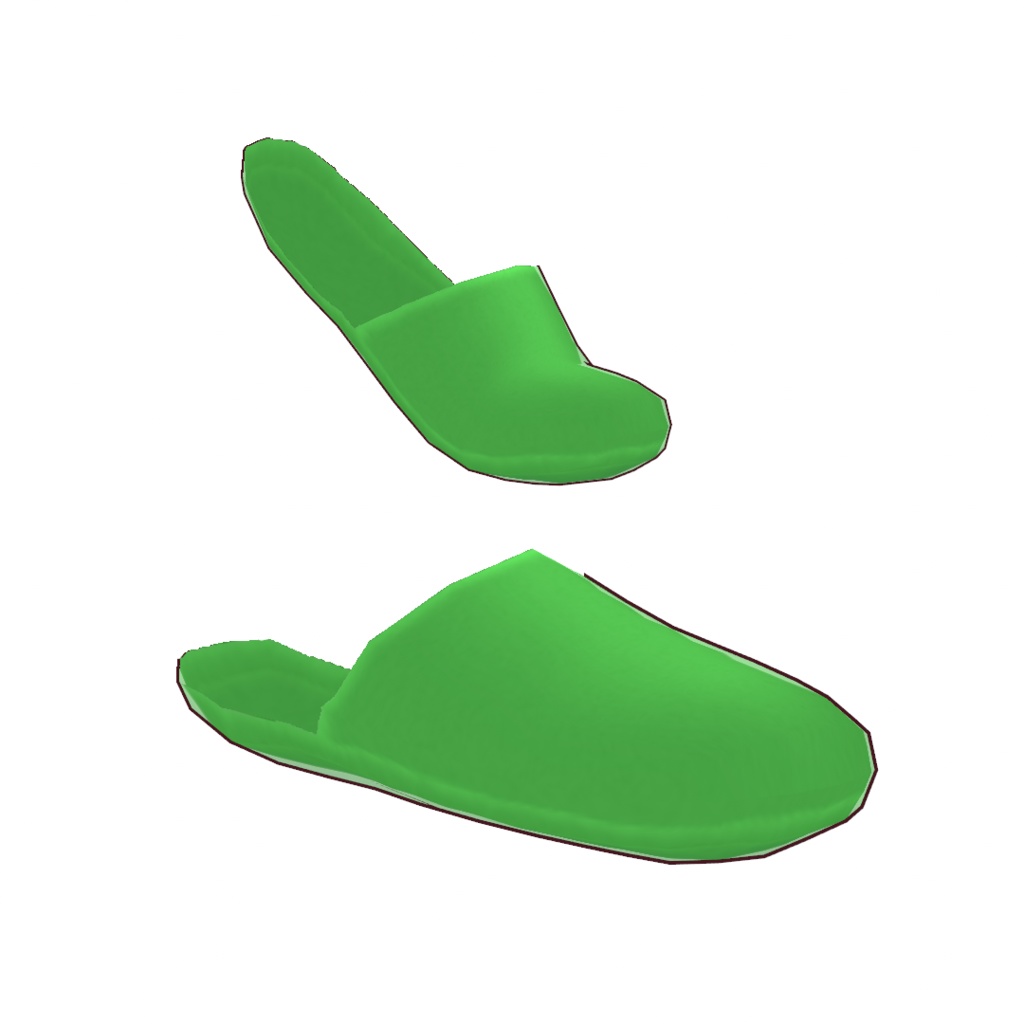 来客用・御手洗・カラー無地スリッパ【VRoid用衣装】