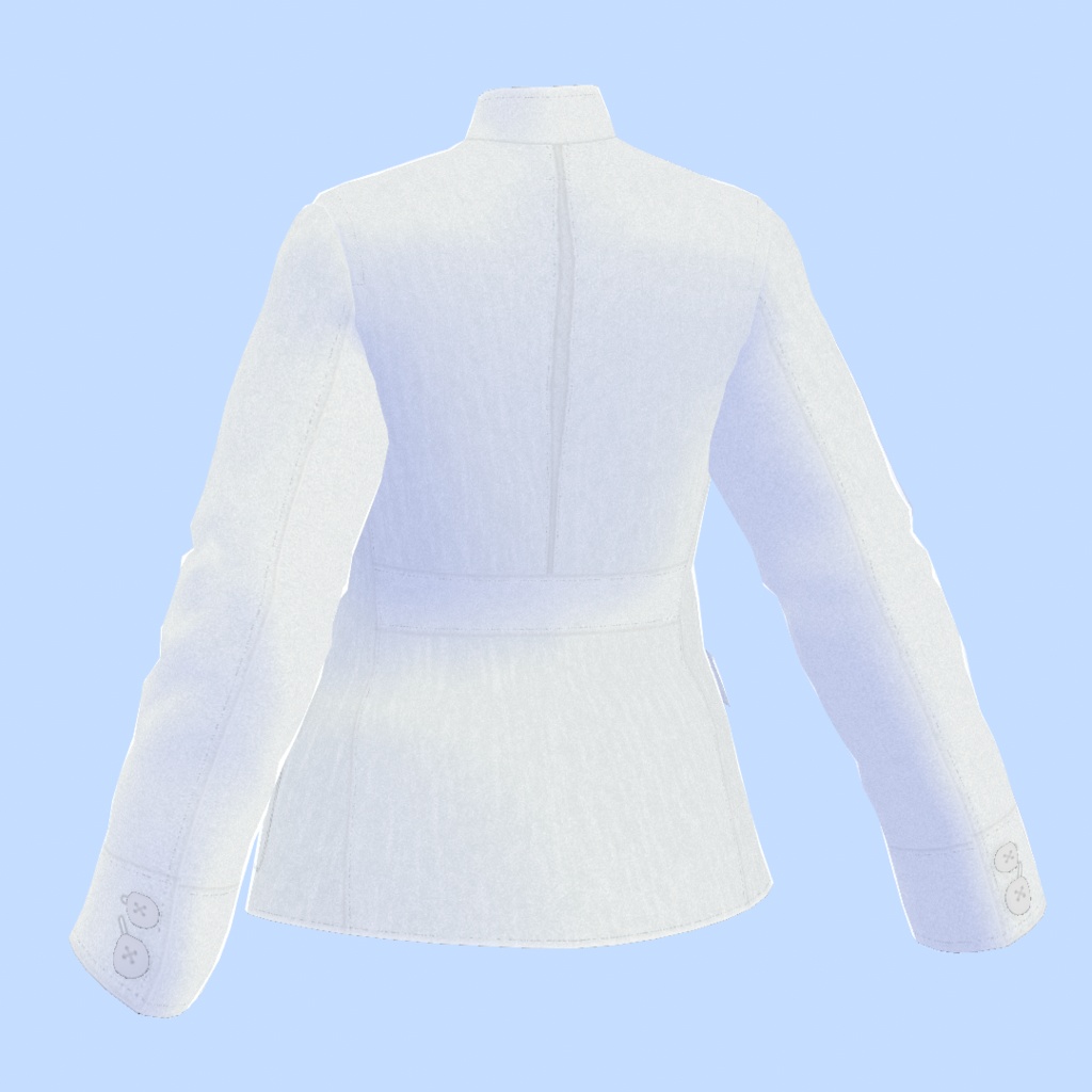 立襟ジャケット黒・白【VRoid用衣装】