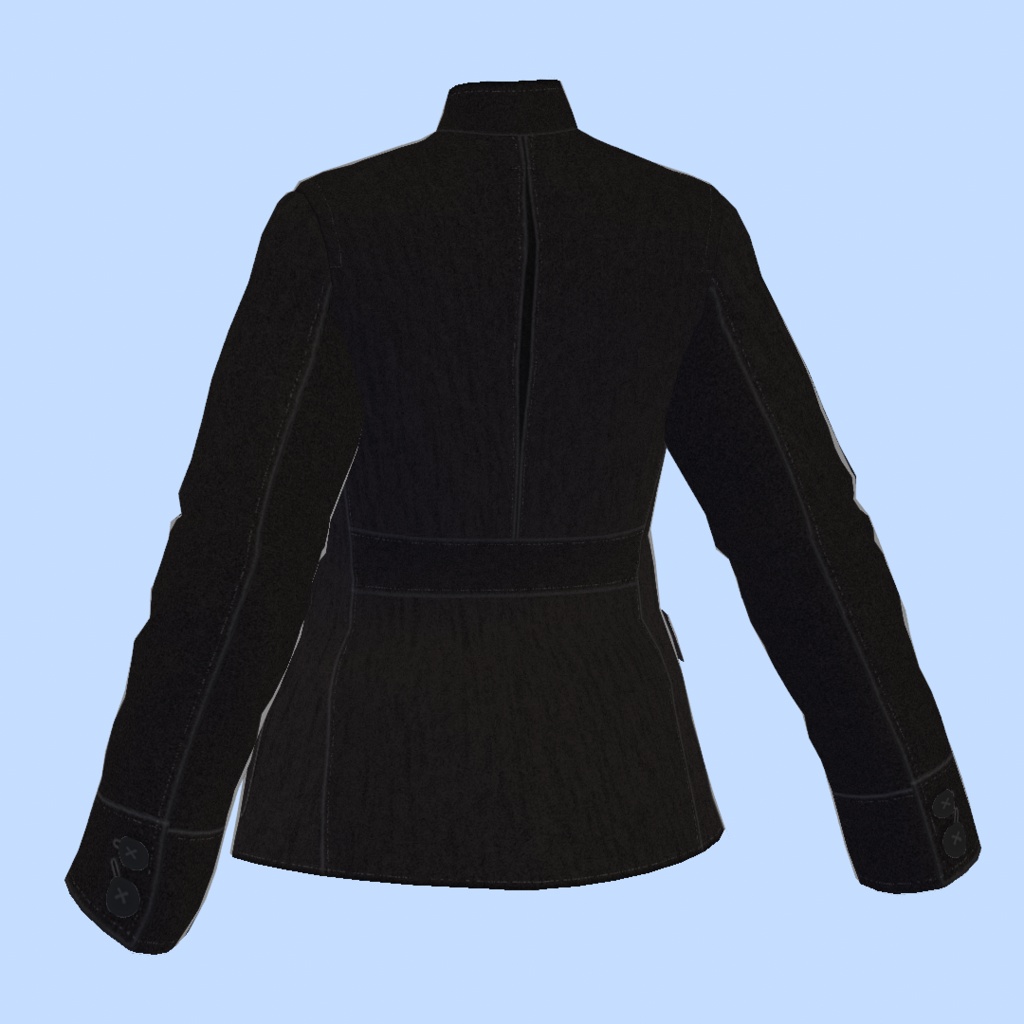立襟ジャケット黒・白【VRoid用衣装】