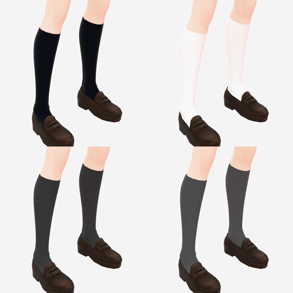 ありきたりなハイソックス(ひざ下丈)【VRoid用テクスチャ】