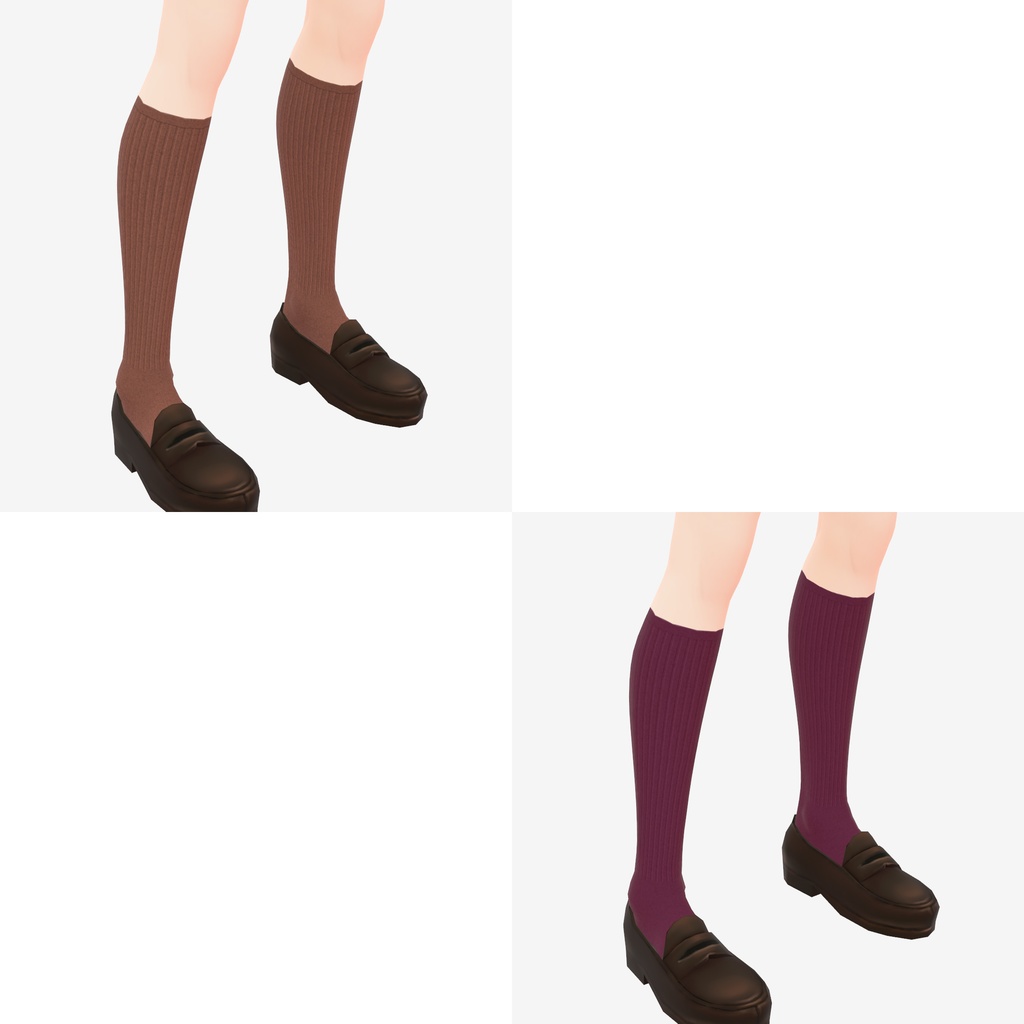 ありきたりなハイソックス(ひざ下丈)【VRoid用テクスチャ】