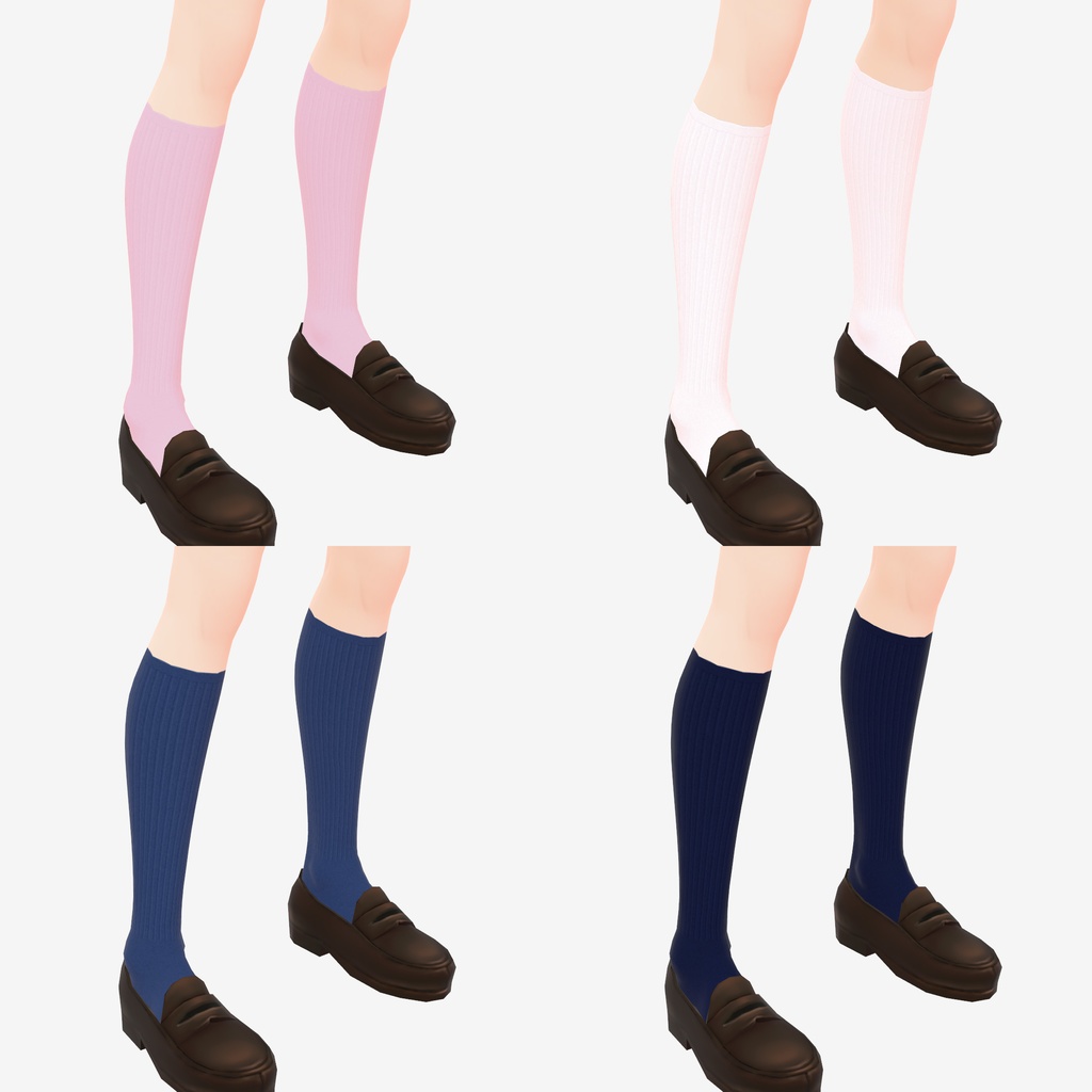 ありきたりなハイソックス(ひざ下丈)【VRoid用テクスチャ】