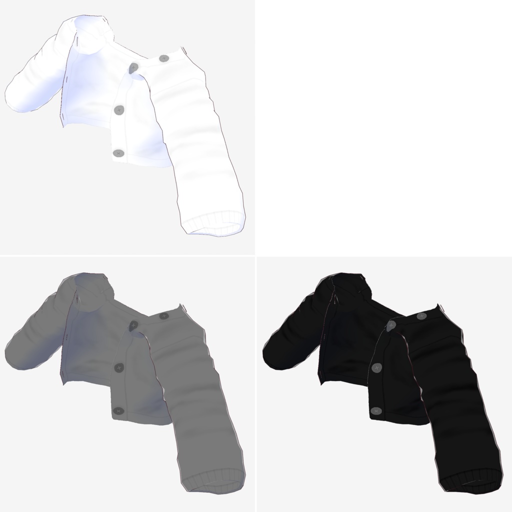 オフショルカーディガン【VRoid用衣装】