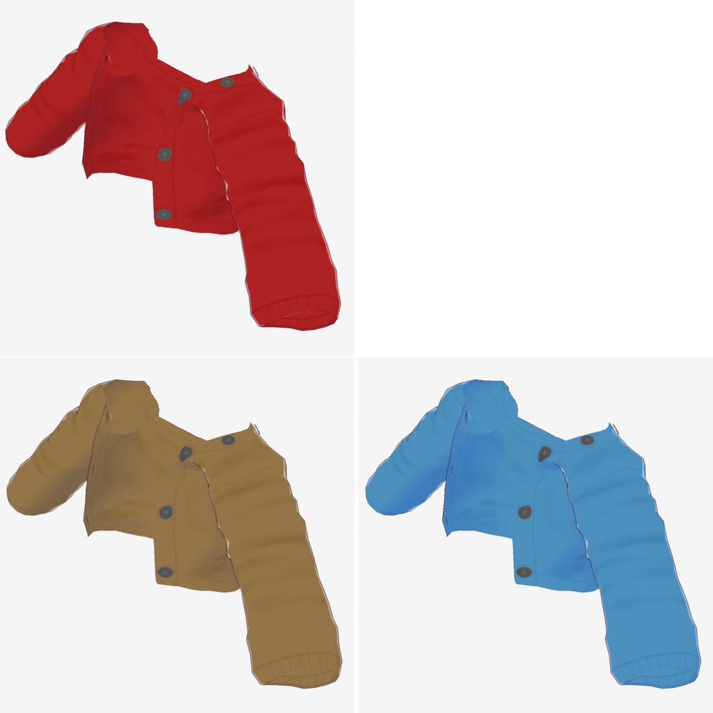 オフショルカーディガン【VRoid用衣装】