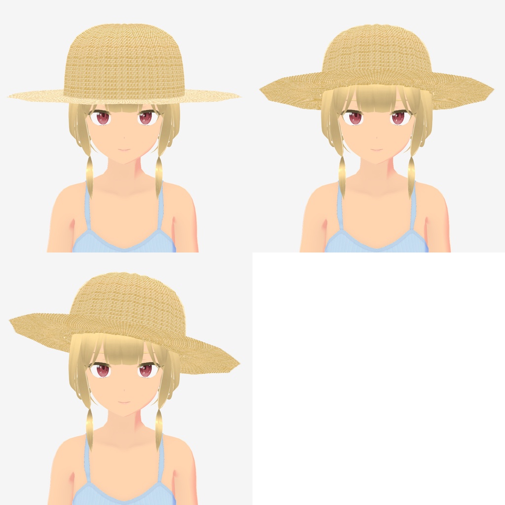 【Old ver.】麦わら帽子(アホ毛)【VRoid用衣装】