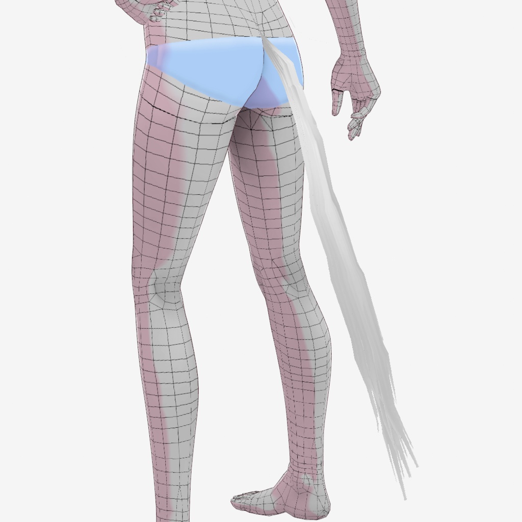 しっぽ付き下着【VRoid用衣装】