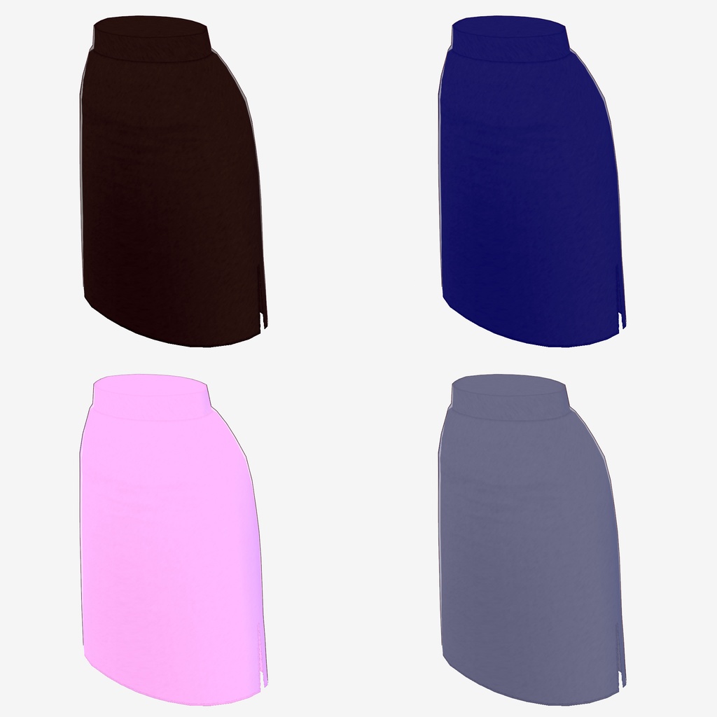 サイドスリットペンシルスカート【VRoid用衣装】