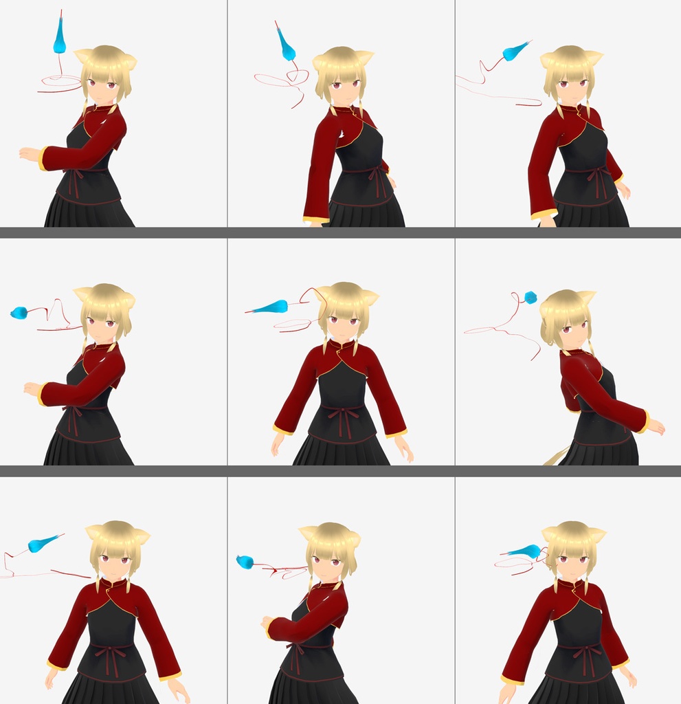 【Old ver.】ただようヒトダマ【VRoid用髪型・アホ毛】