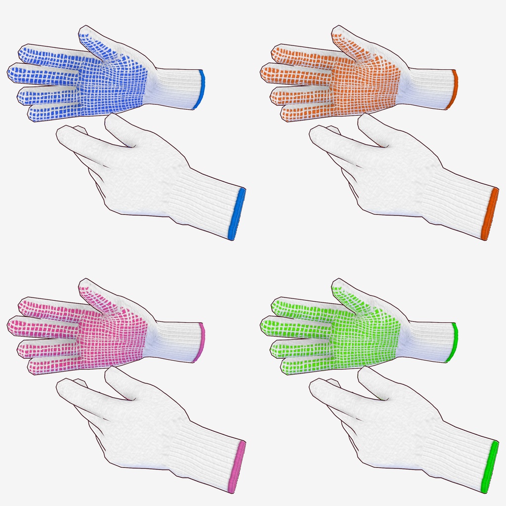 軍手【VRoid用衣装】