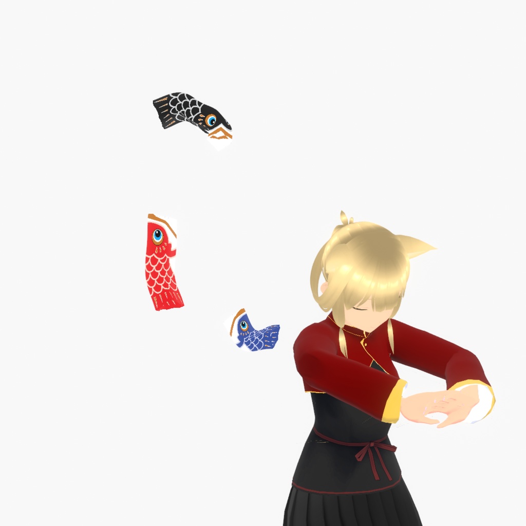 自由すぎて困る鯉のぼり【VRoid用髪型】