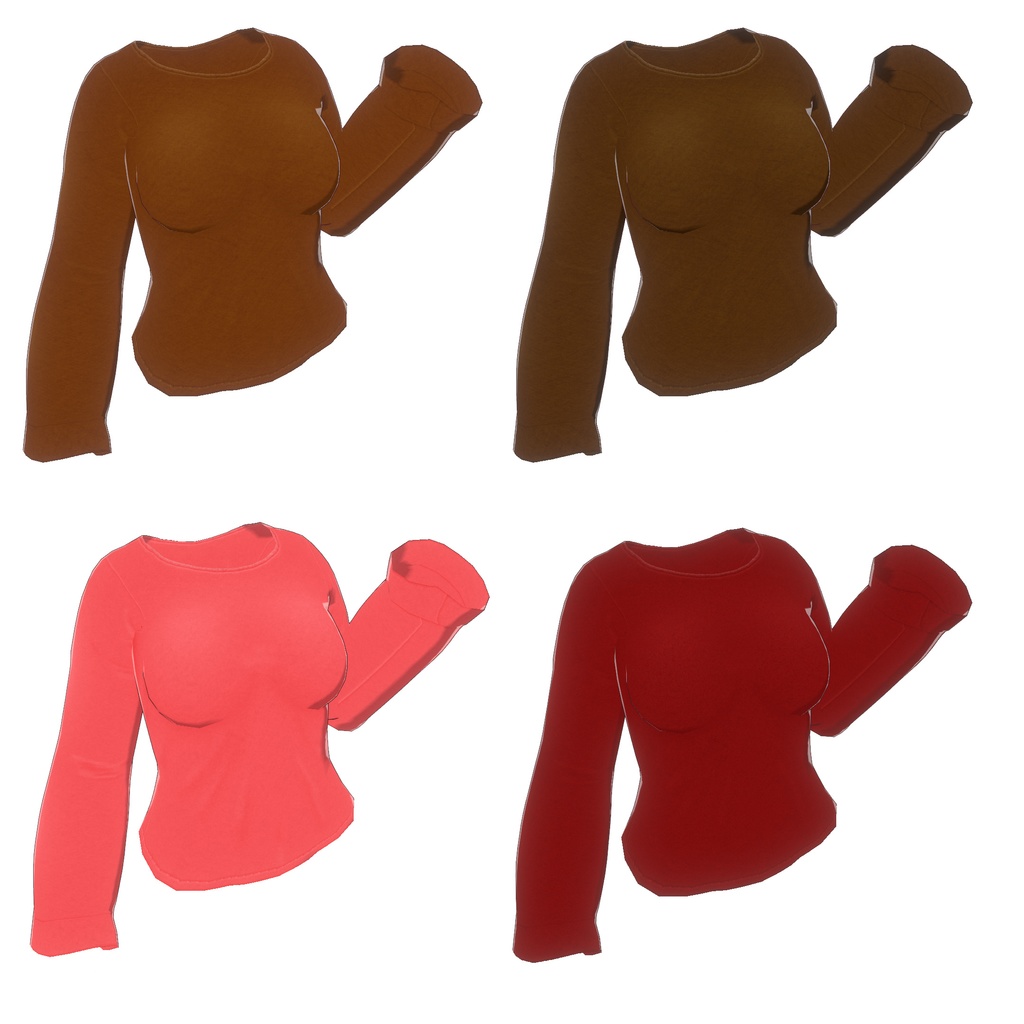 首もと広めのゆるトレーナー【VRoid用衣装】