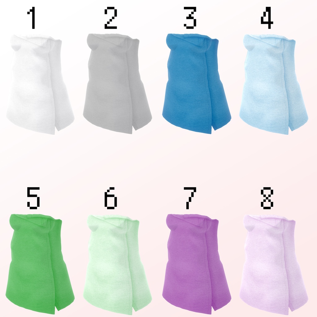 急な温泉回も安心のバスタオル【VRoid用衣装】