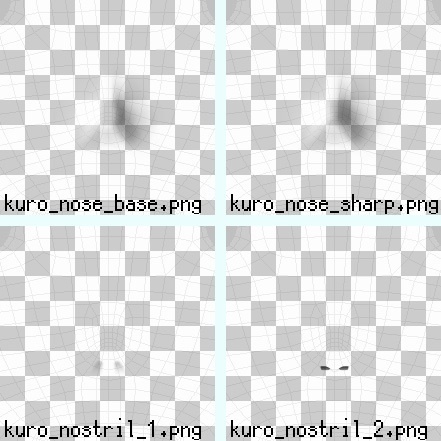 陰影で見せる鼻テクスチャ【VRoid用アイテム】