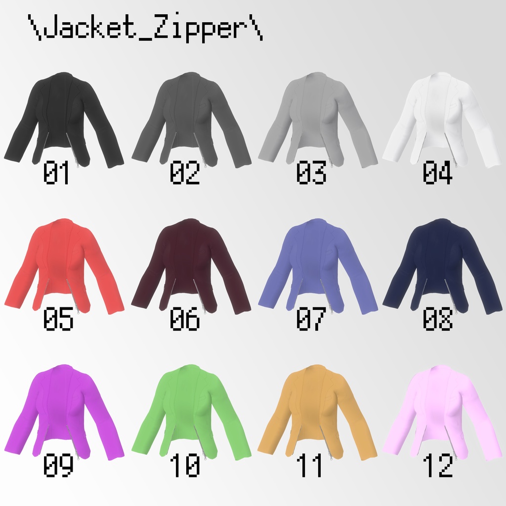 かっちりしすぎないジャケット&パンツのセット【VRoid用衣装】