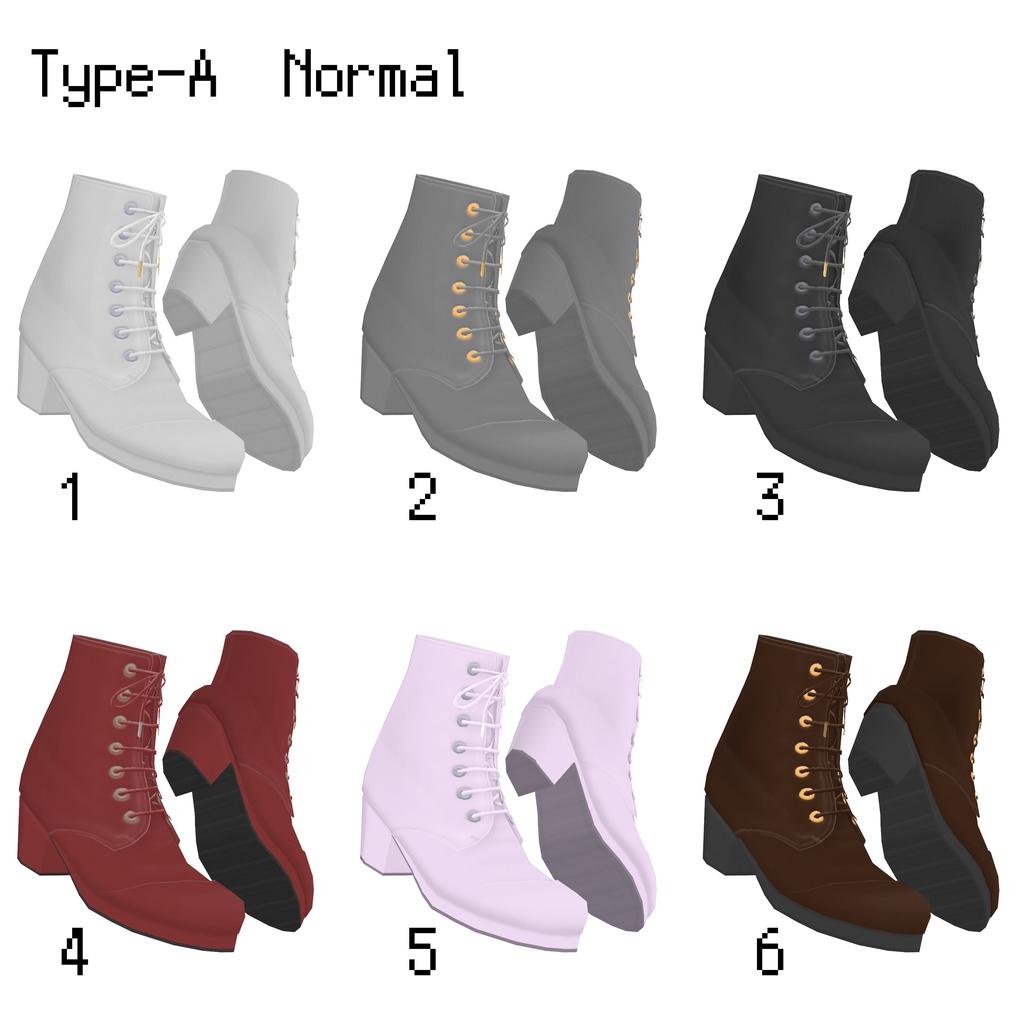 質感にこだわってみた短めブーツ【VRoid用衣装】