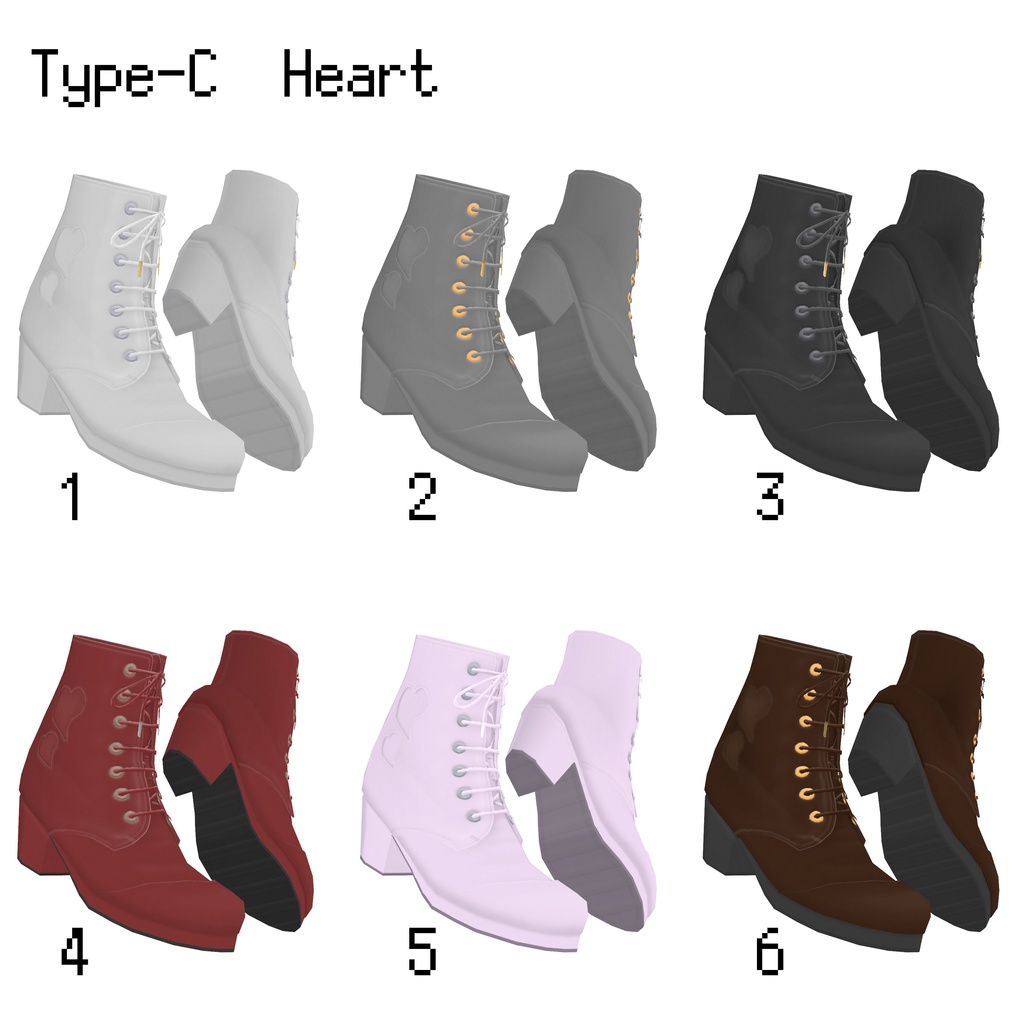 質感にこだわってみた短めブーツ【VRoid用衣装】