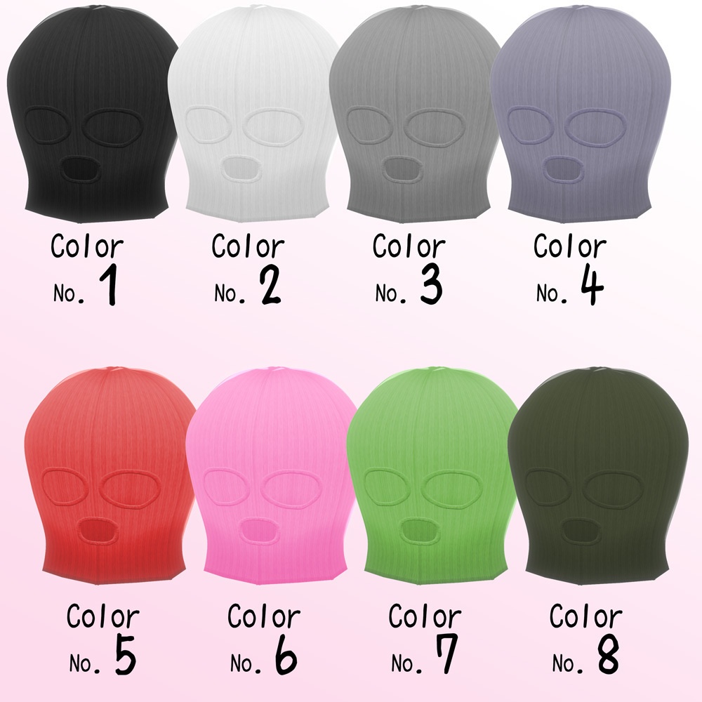 いざというときの目出し帽【VRoid用衣装】