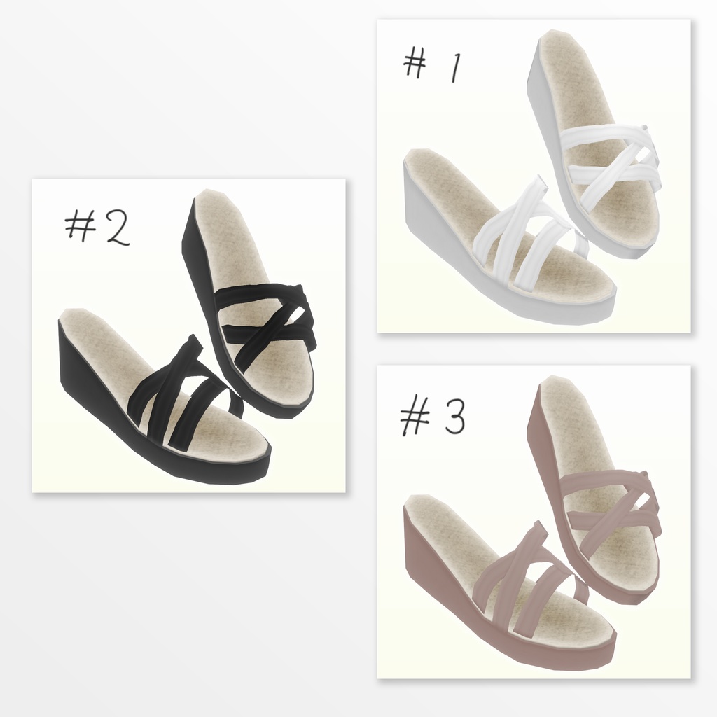 透け感を楽しむかわいい水着セット【VRoid用衣装】