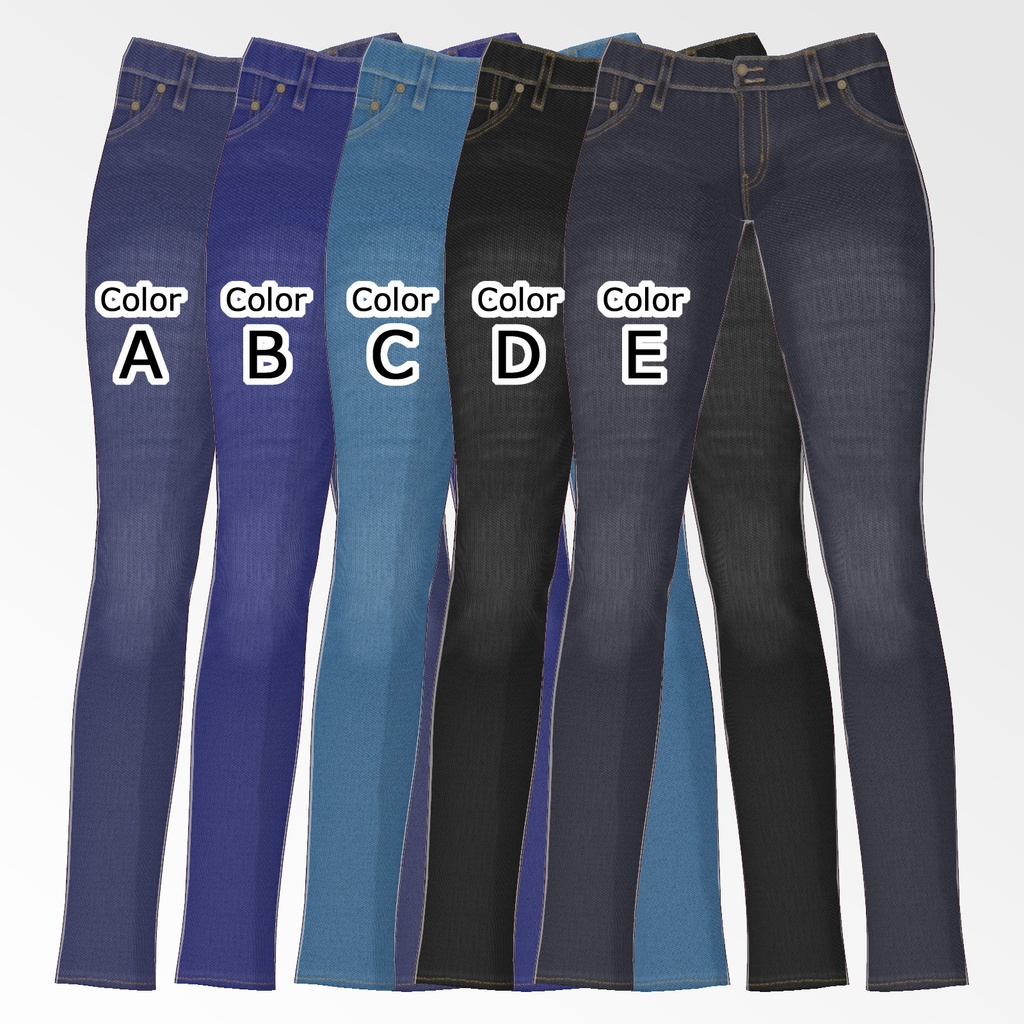 一度は着ていただきたいローライズなジーンズ【VRoid用衣装】