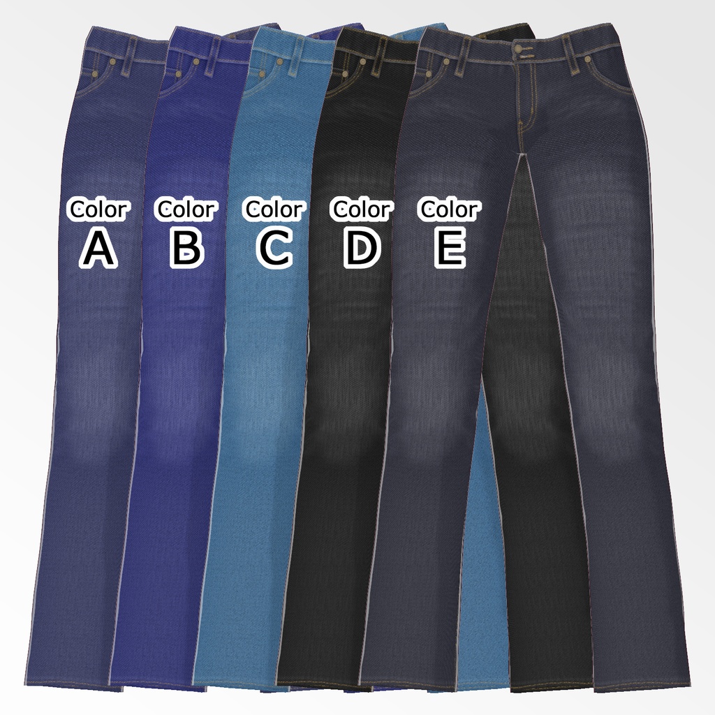 一度は着ていただきたいローライズなジーンズ【VRoid用衣装】