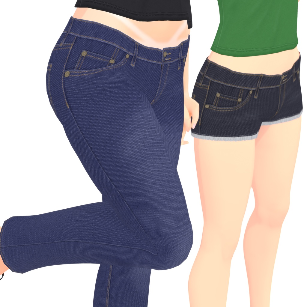 一度は着ていただきたいローライズなジーンズ【VRoid用衣装】