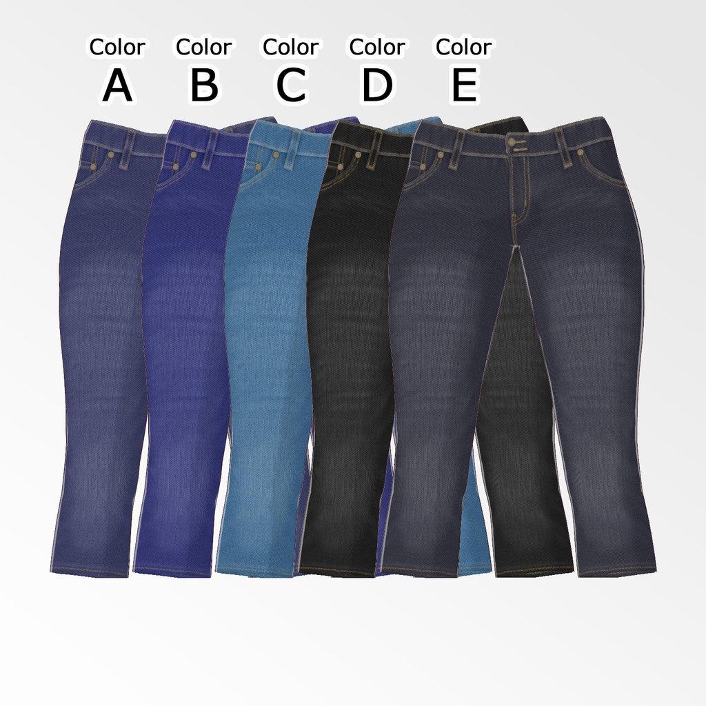 一度は着ていただきたいローライズなジーンズ【VRoid用衣装】