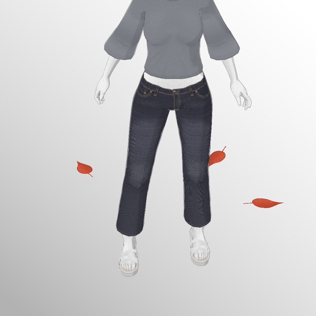 ただようコウモリ、舞い上がる落ち葉【VRoid用髪型】