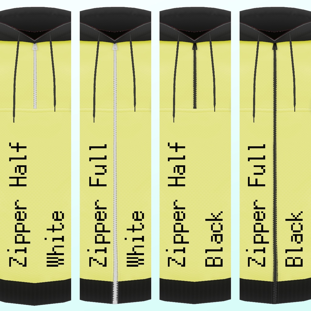 ゆったりひらひらパーカーコーデ【VRoid用衣装セット】