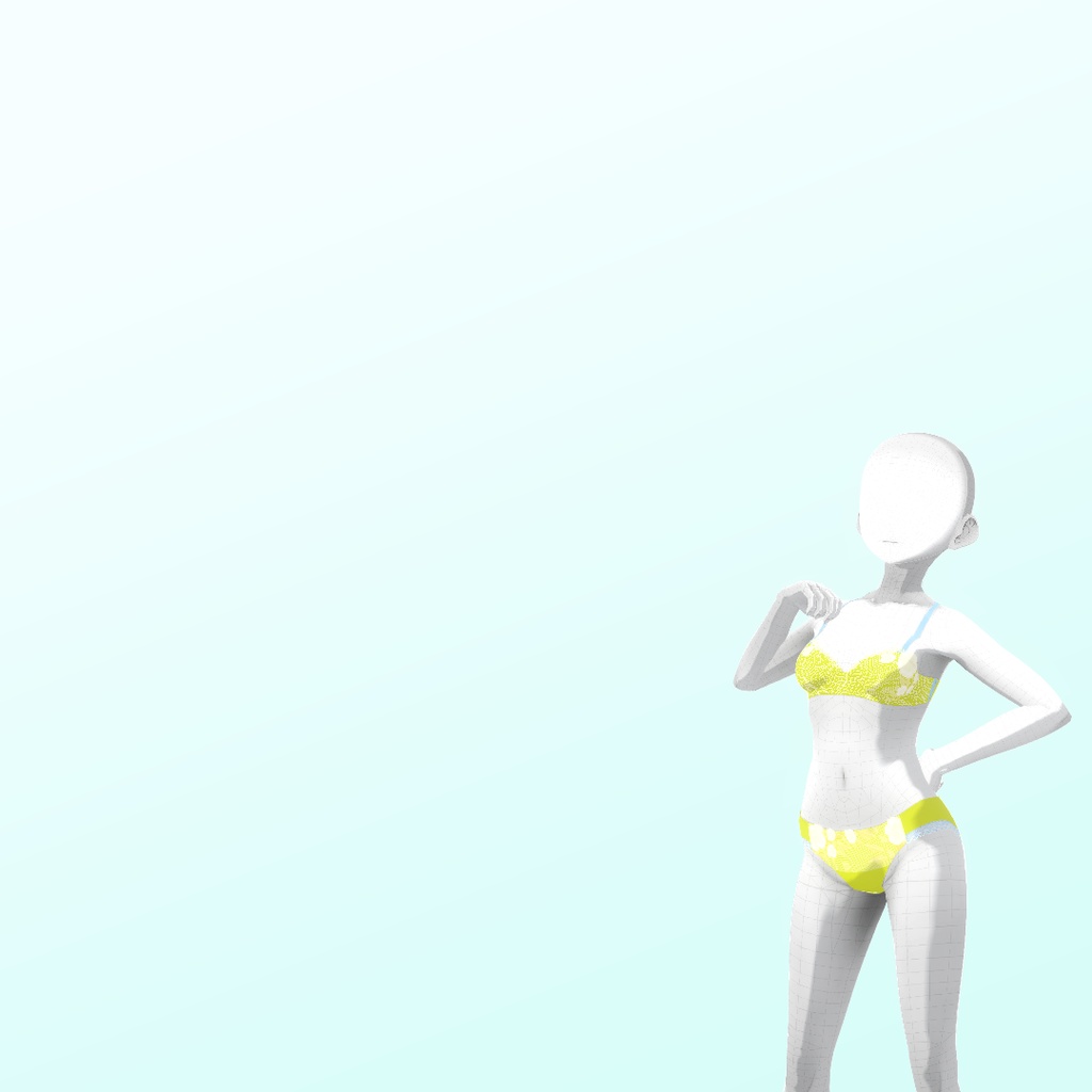 ゆったりひらひらパーカーコーデ【VRoid用衣装セット】