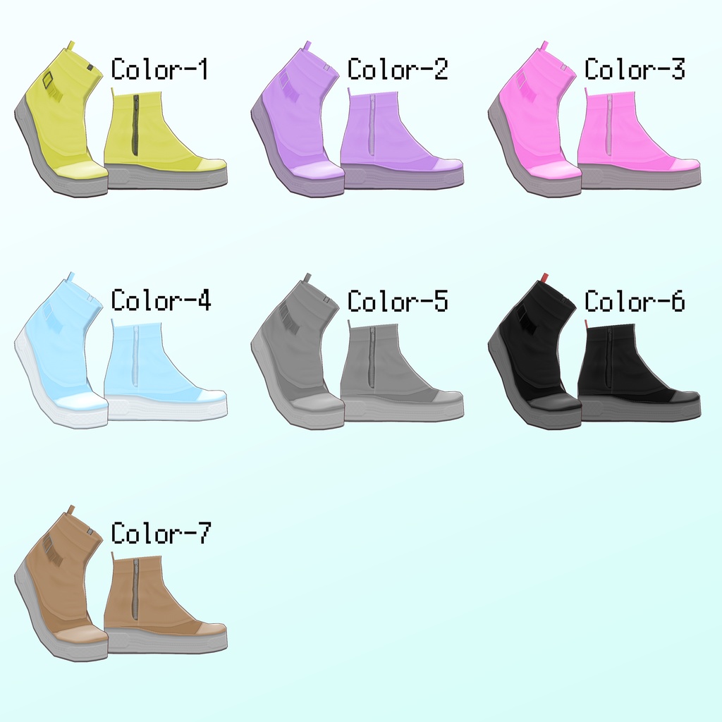 ゆったりひらひらパーカーコーデ【VRoid用衣装セット】