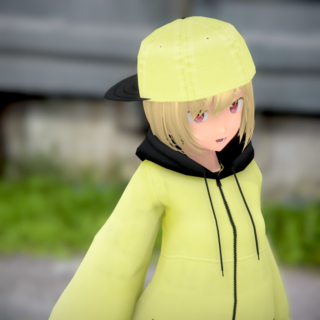 ゆったりひらひらパーカーコーデ【VRoid用衣装セット】