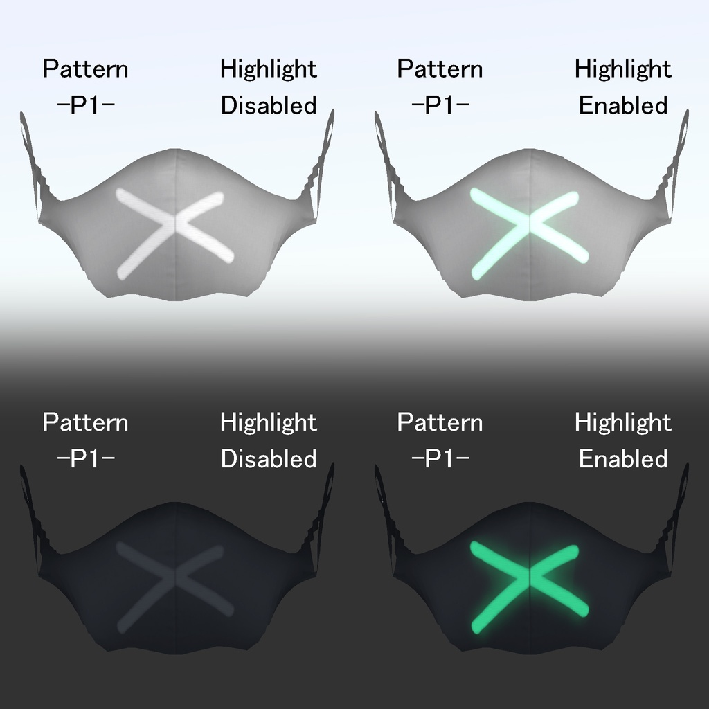 意外と無かったシンプルなマスク【VRoid用髪型アクセサリ】