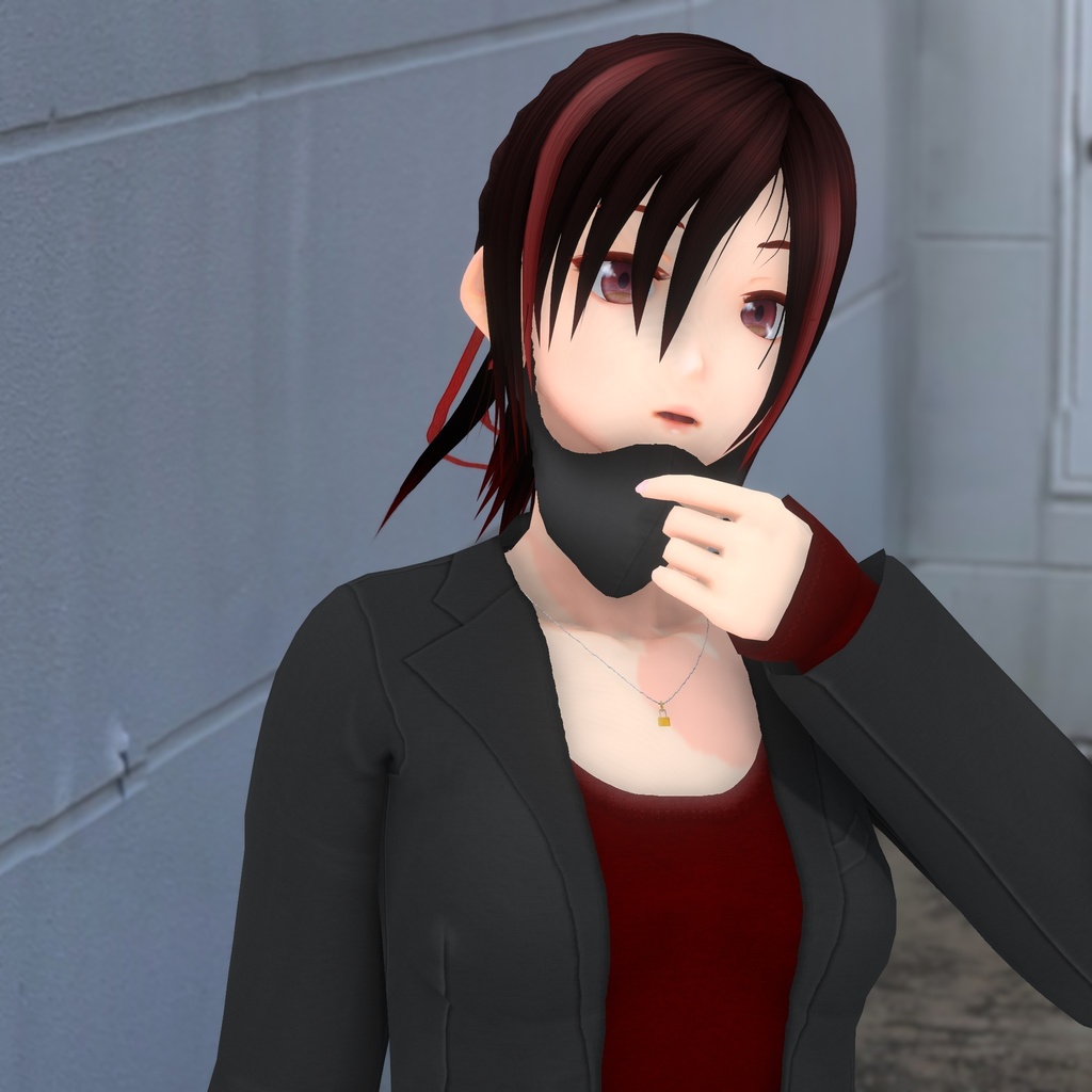 意外と無かったシンプルなマスク【VRoid用髪型アクセサリ】