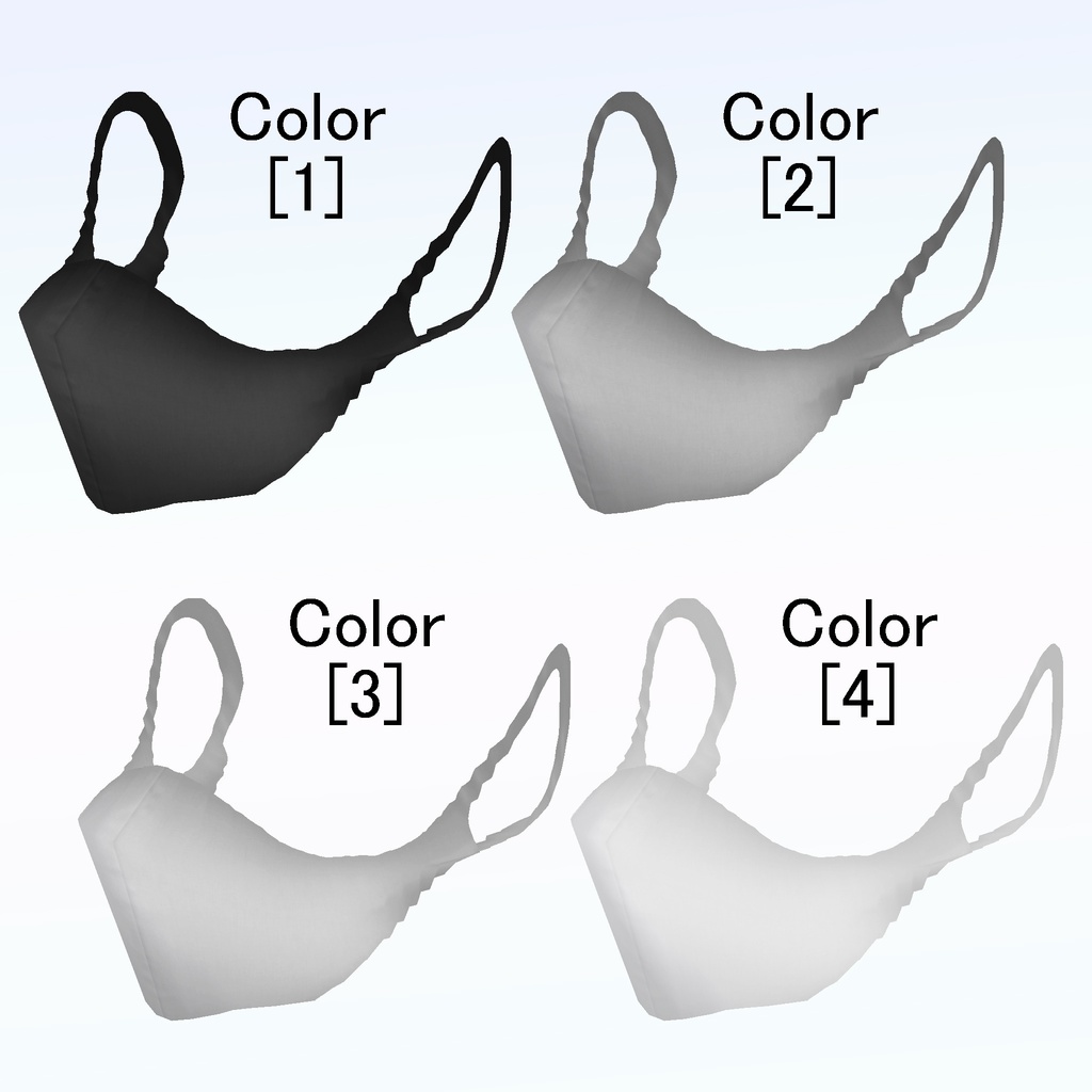 意外と無かったシンプルなマスク【VRoid用髪型アクセサリ】