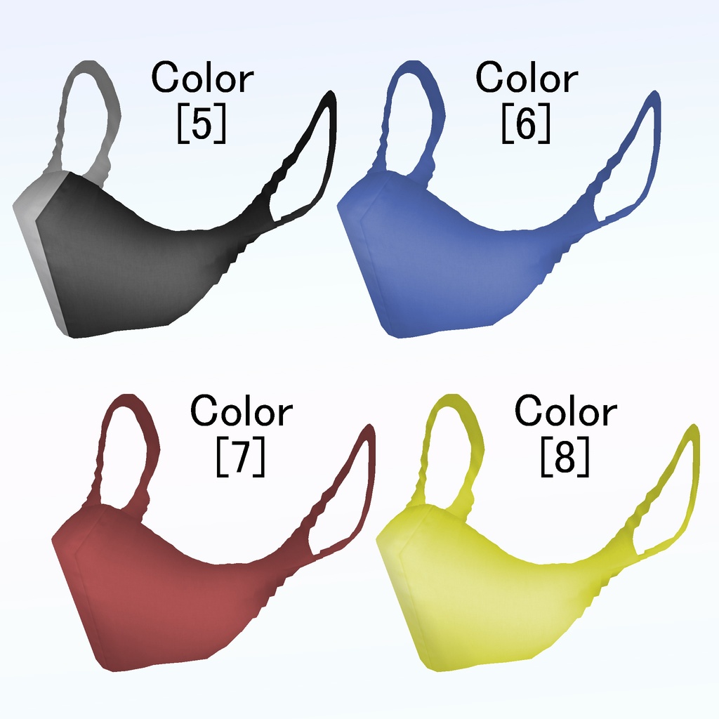 意外と無かったシンプルなマスク【VRoid用髪型アクセサリ】